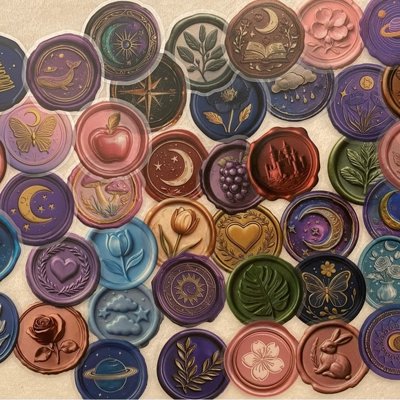 Sticker Set with translucent & 3D designs | Add a dash of style to your envelope - Picture 2 of 3